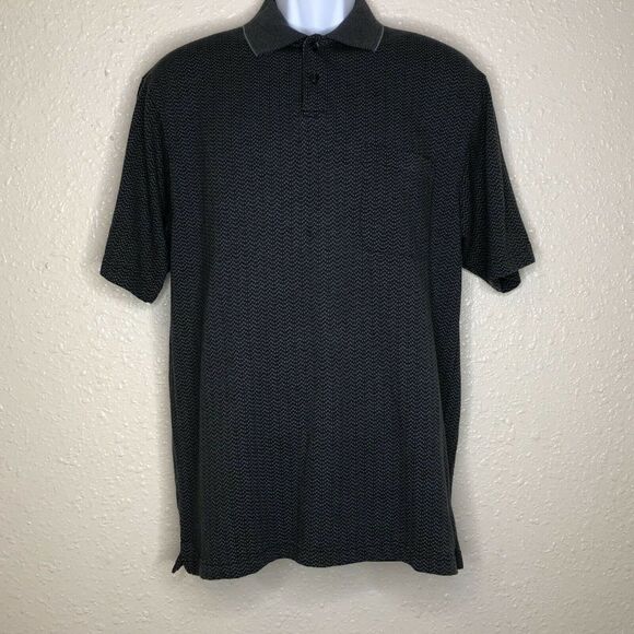 Van Heusen Medium M short sleeve polo shirt with front pocket, gray - Picture 1 of 9